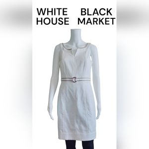 New with Tag White House Black Market White Mini Dress size 4